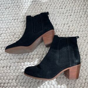 Sam Edelman Black Suede Ankle Boots
